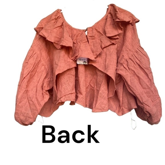 Nwt FREE People Zuri Ruffle Blouse - Picture 6 of 9